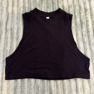 lululemon athletica Black Sleeveless Crop Top